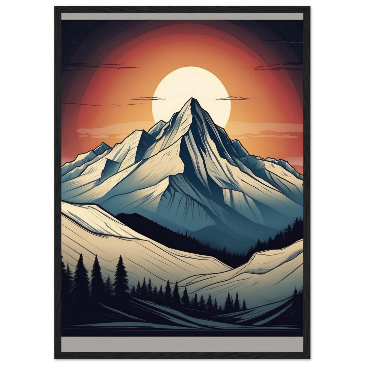 Premium Matte Paper Wooden Framed Poster