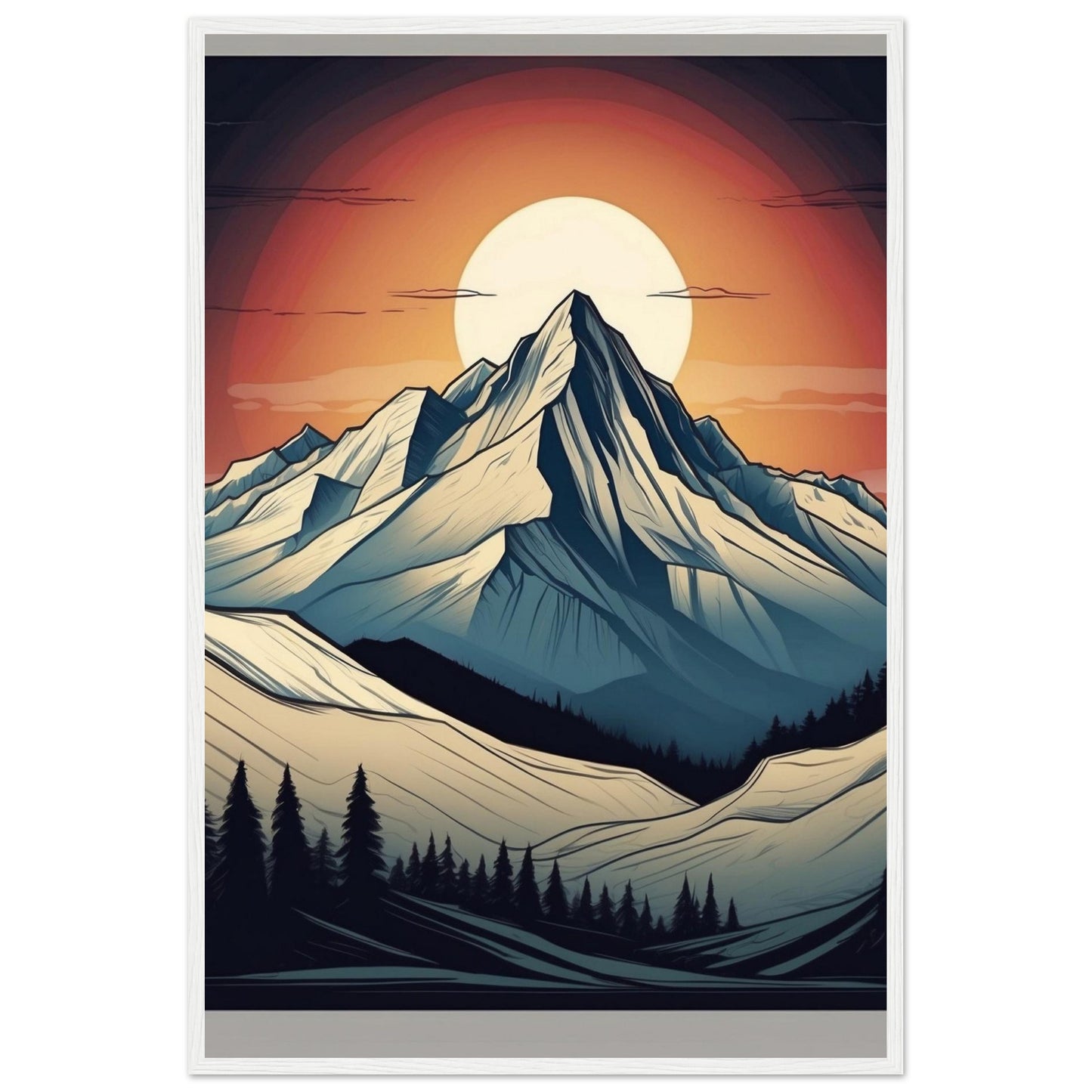 Premium Matte Paper Wooden Framed Poster