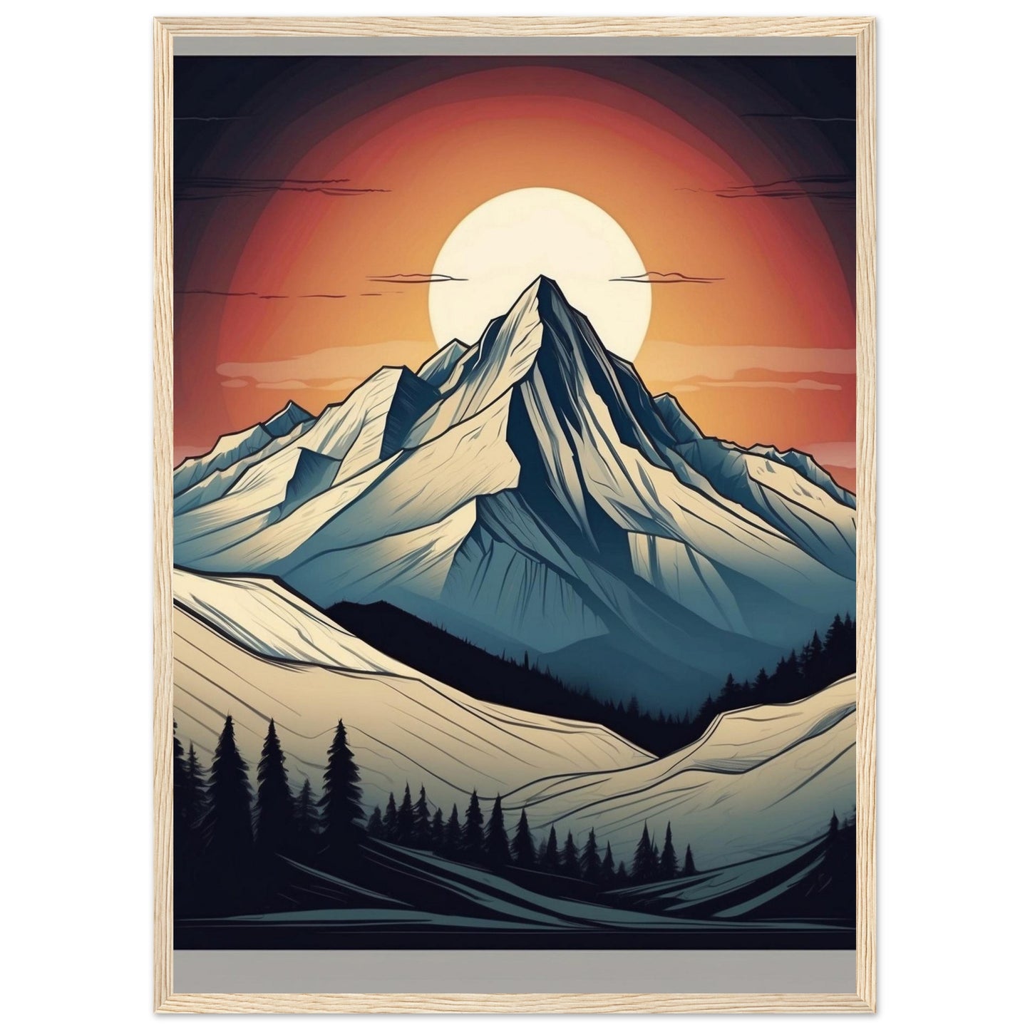 Premium Matte Paper Wooden Framed Poster