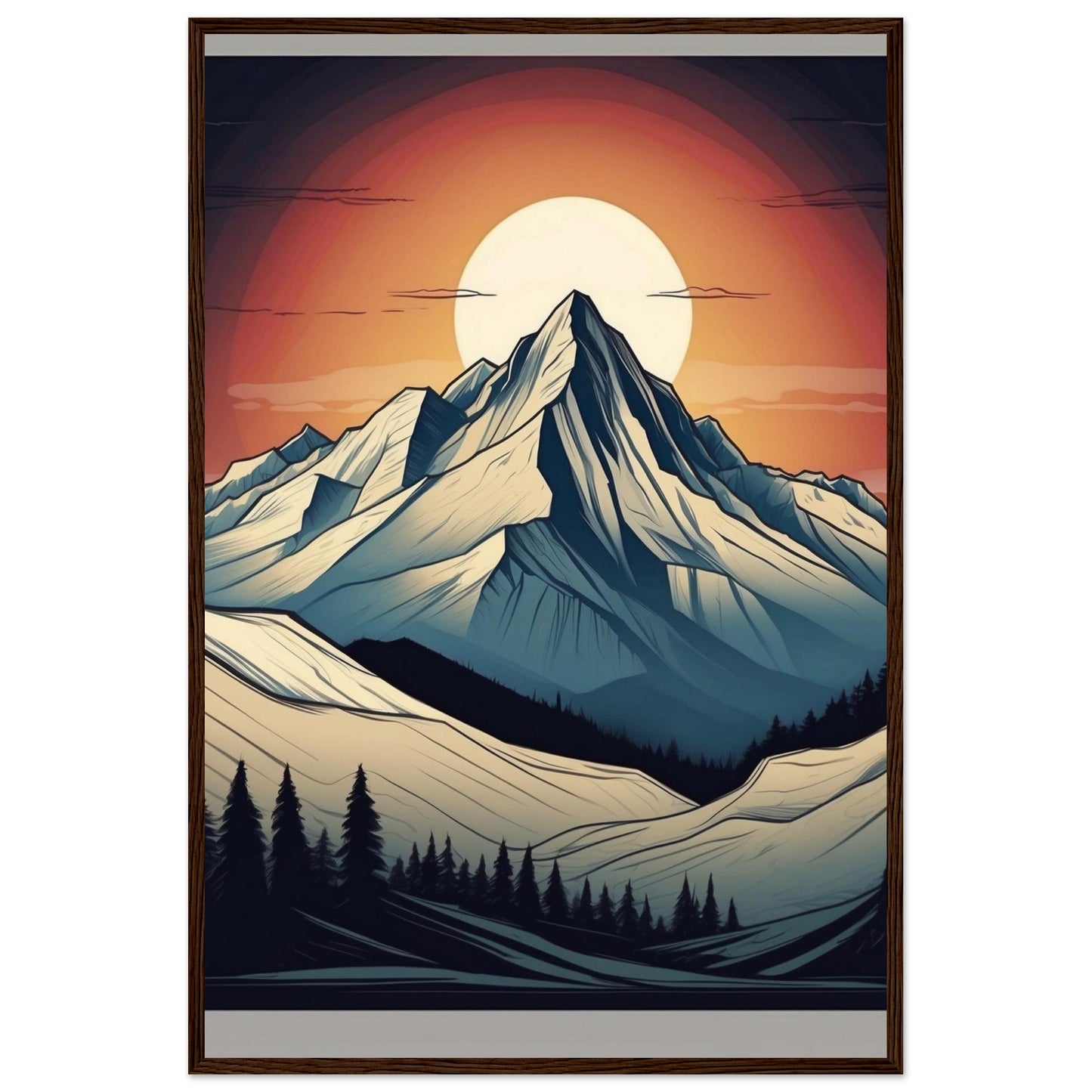 Premium Matte Paper Wooden Framed Poster