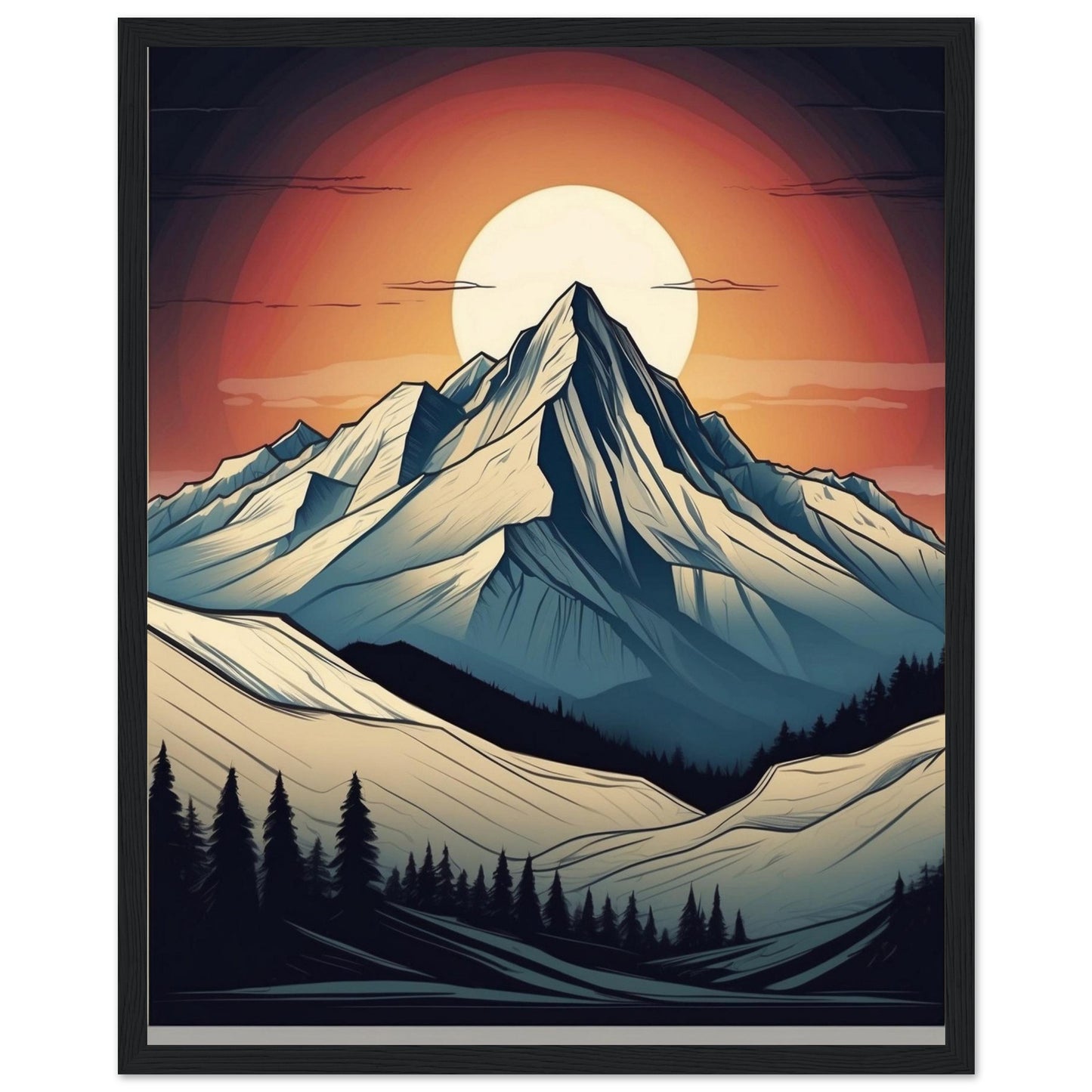 Premium Matte Paper Wooden Framed Poster