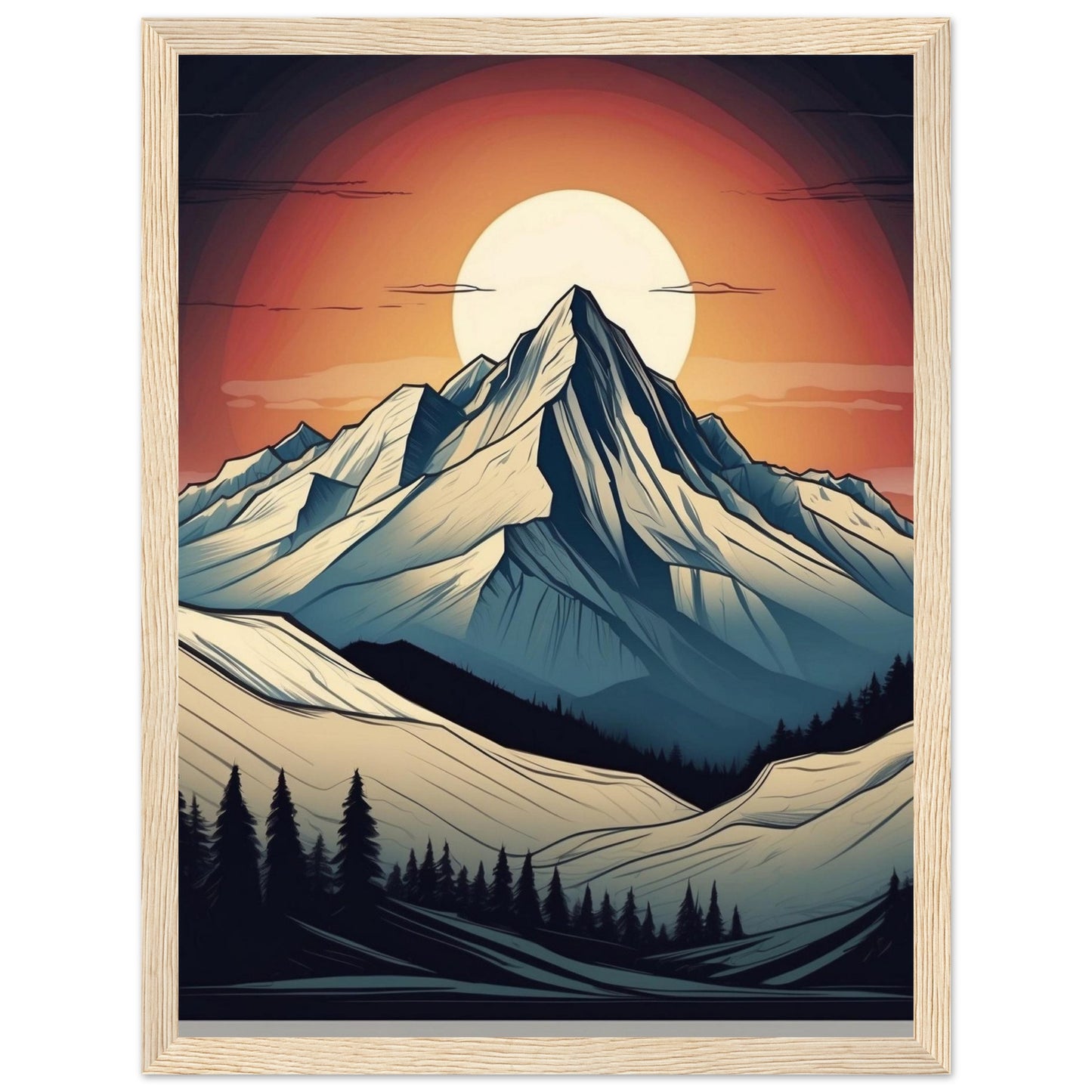 Premium Matte Paper Wooden Framed Poster