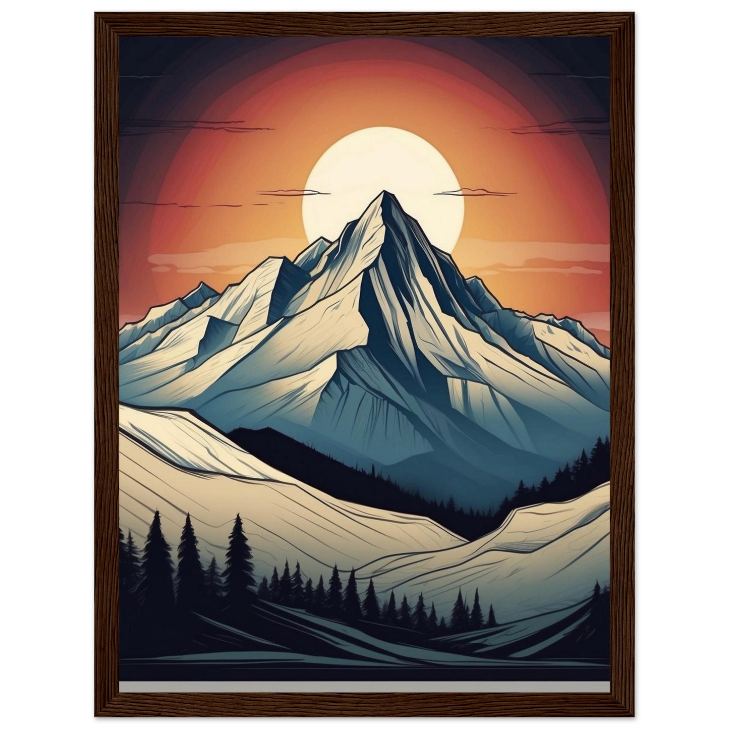Premium Matte Paper Wooden Framed Poster