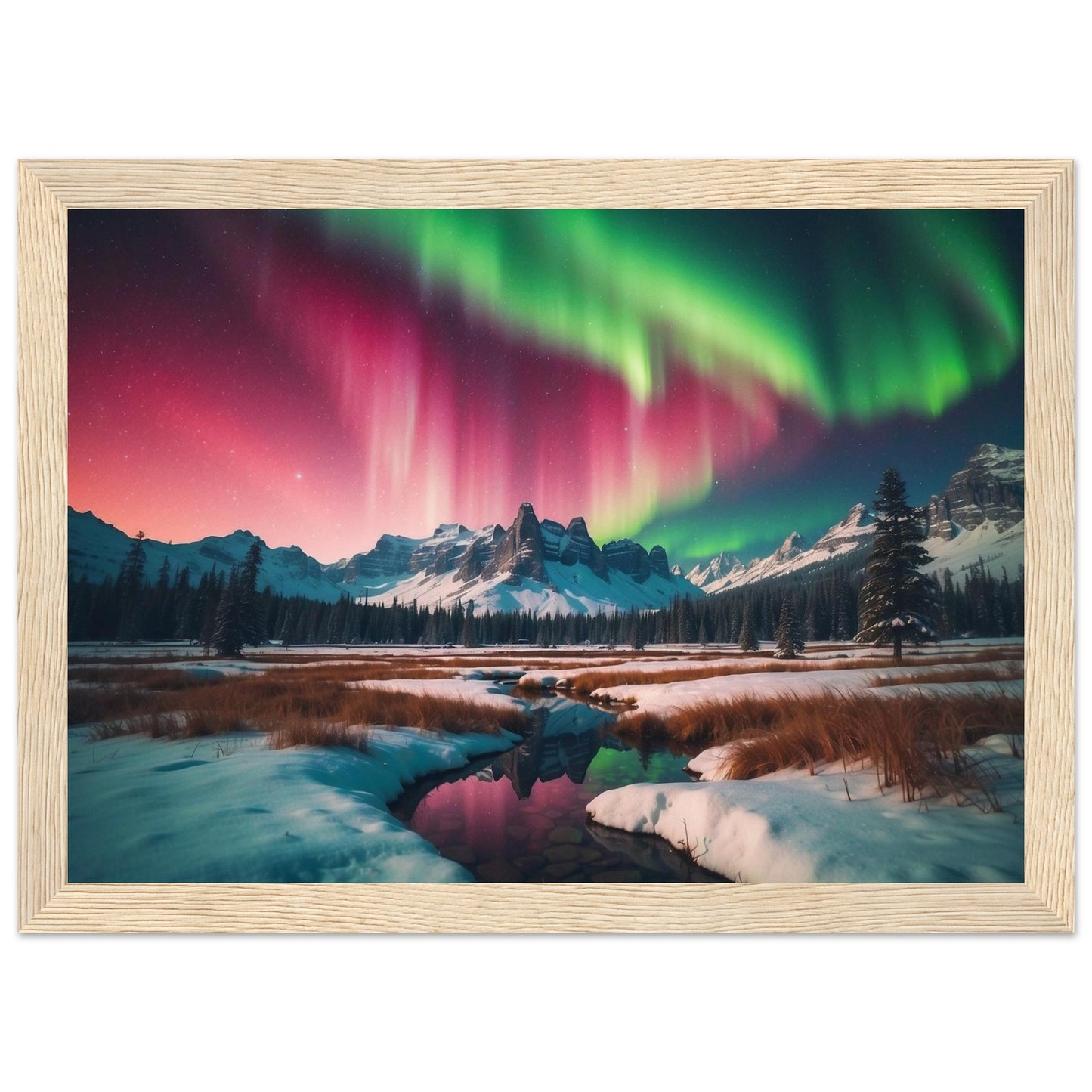 Premium Matte Paper Wooden Framed Poster