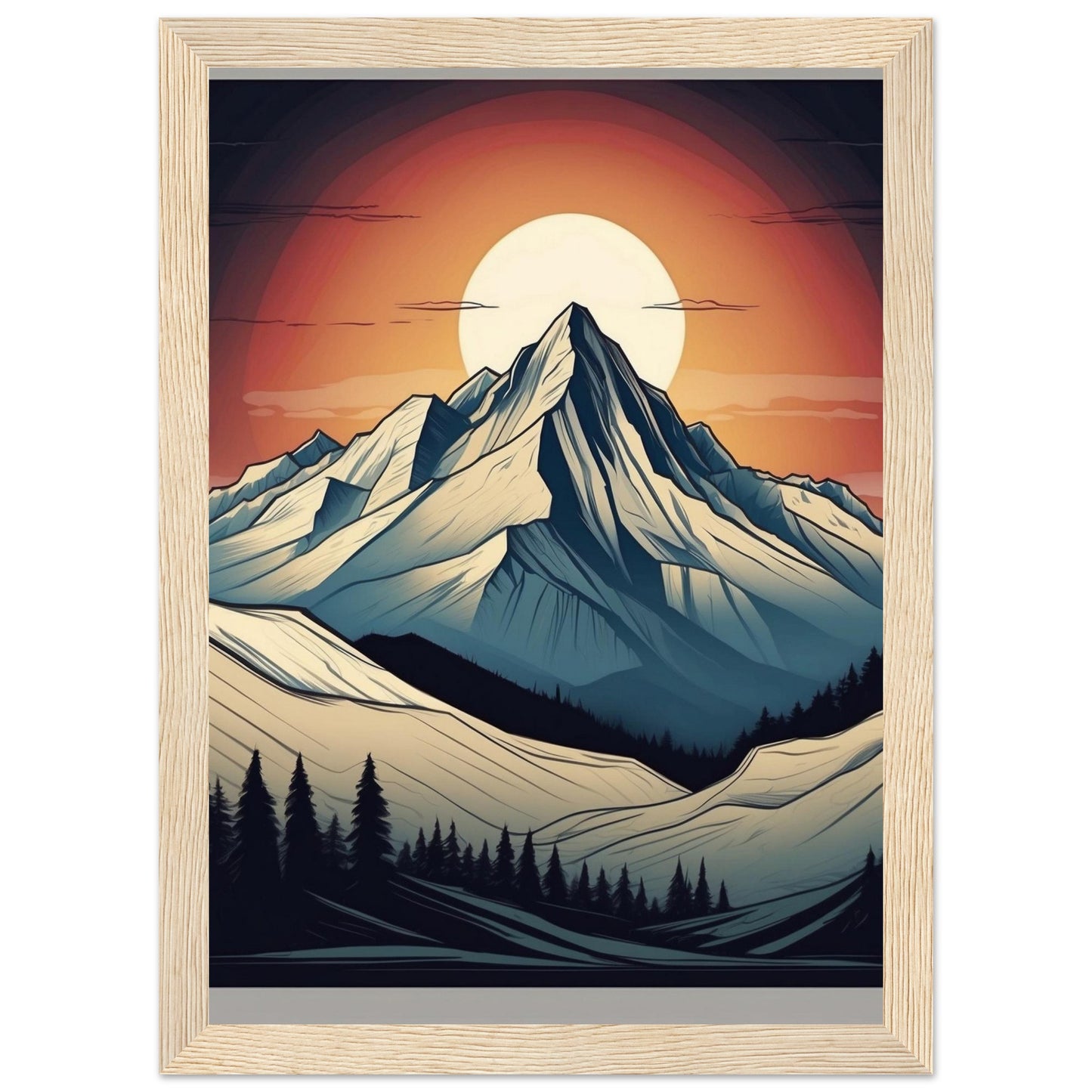 Premium Matte Paper Wooden Framed Poster