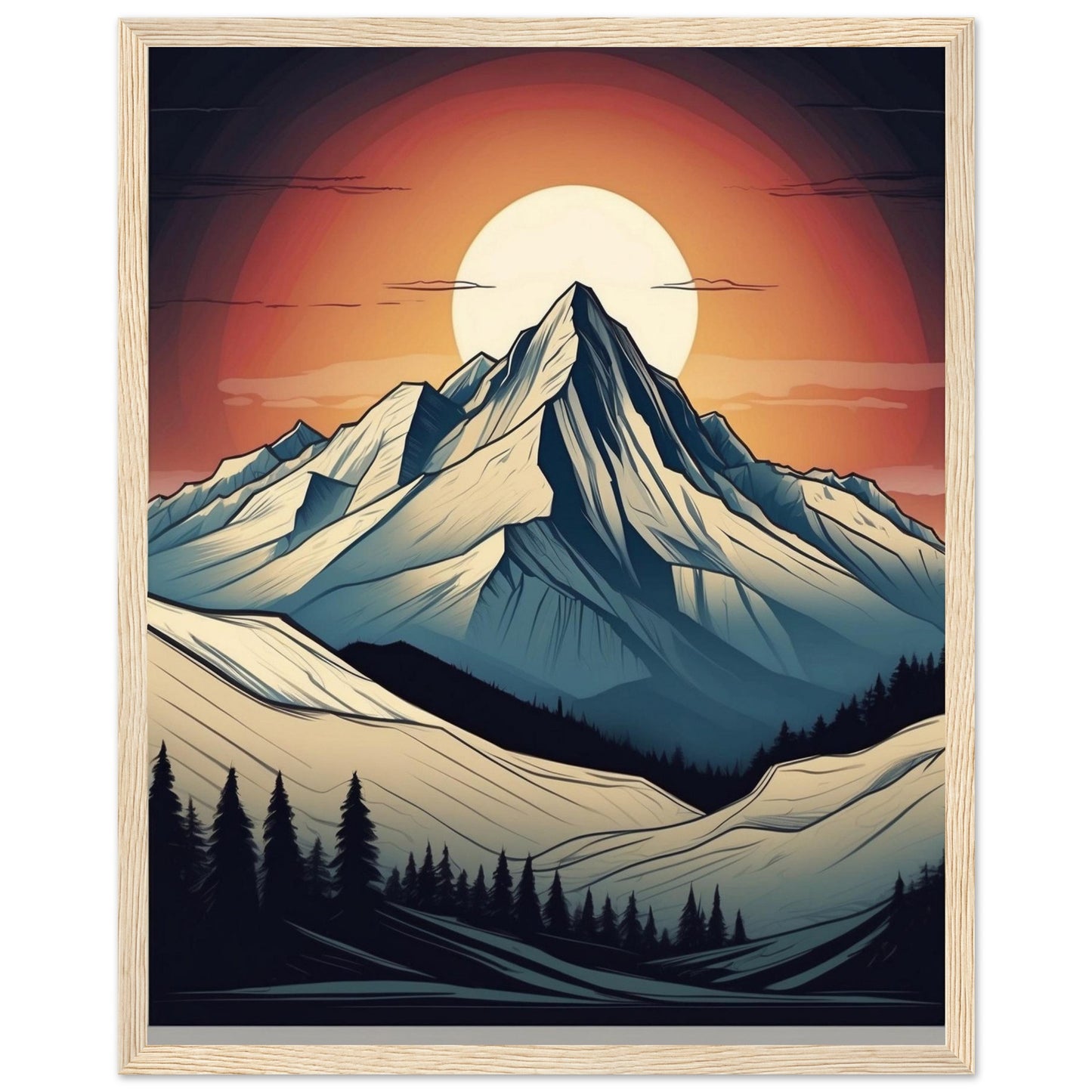 Premium Matte Paper Wooden Framed Poster