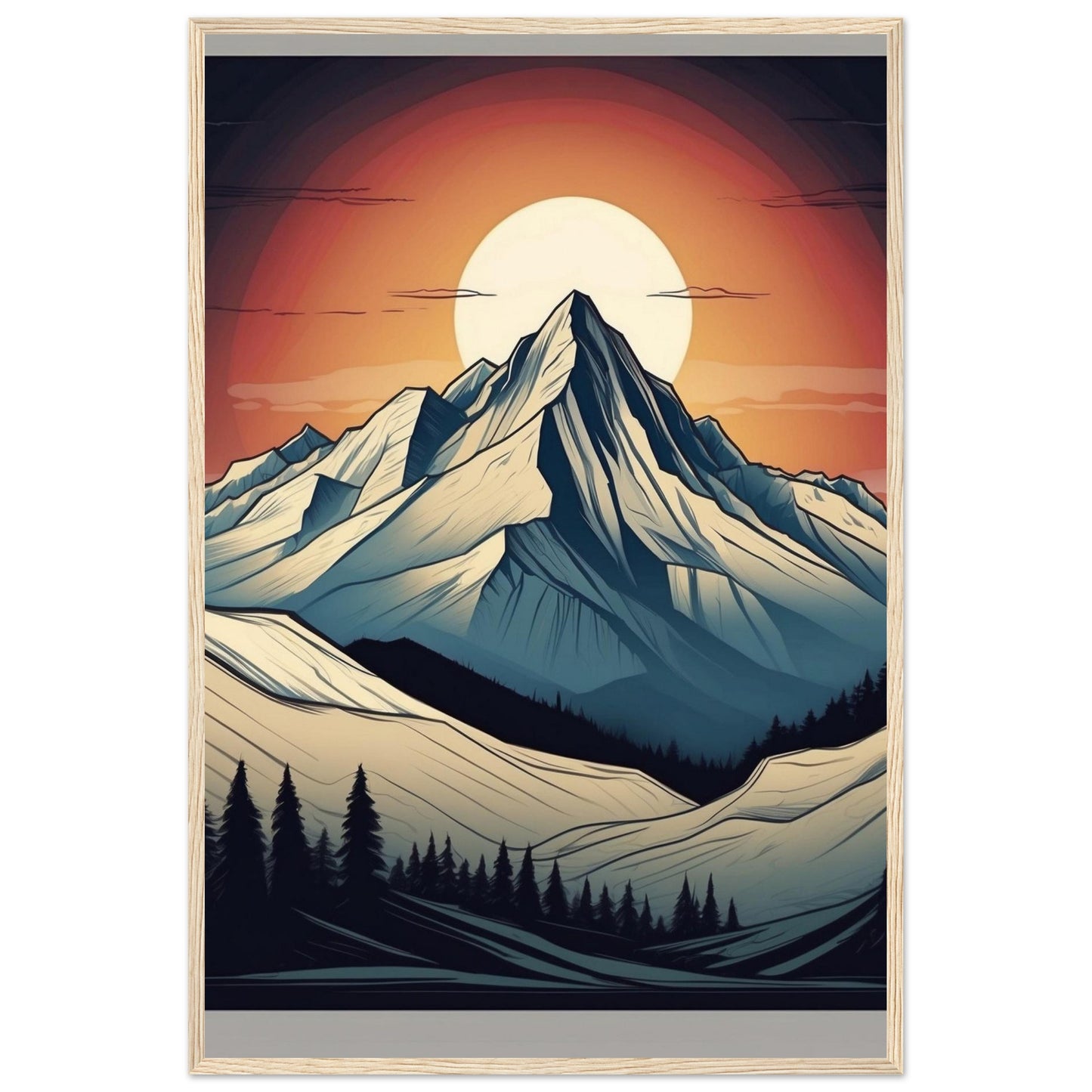 Premium Matte Paper Wooden Framed Poster
