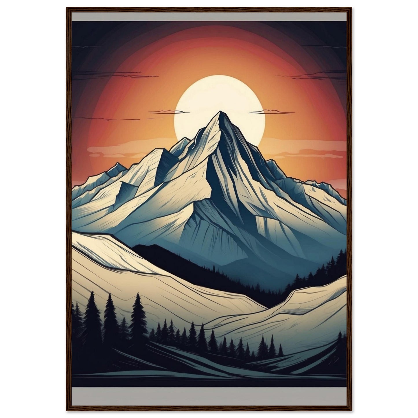 Premium Matte Paper Wooden Framed Poster