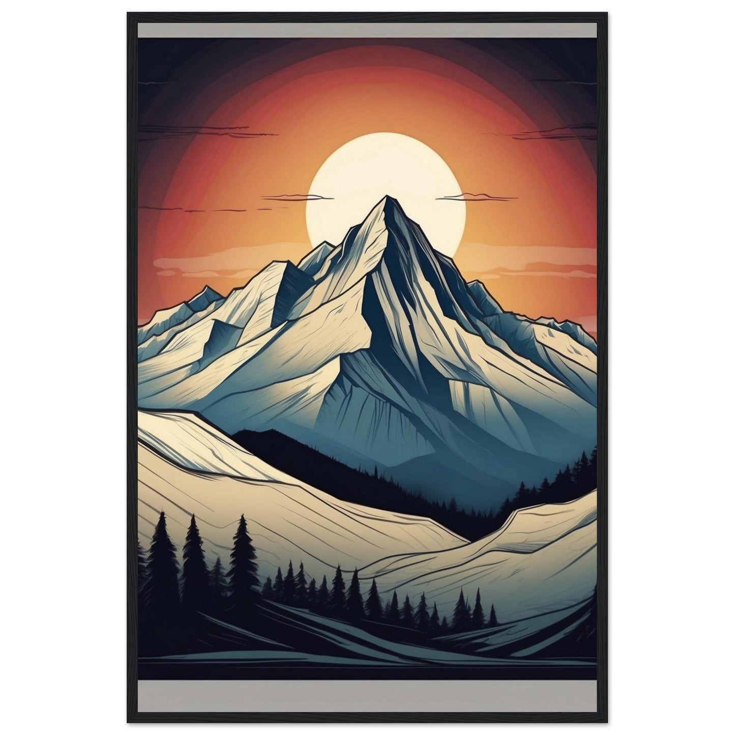 Premium Matte Paper Wooden Framed Poster