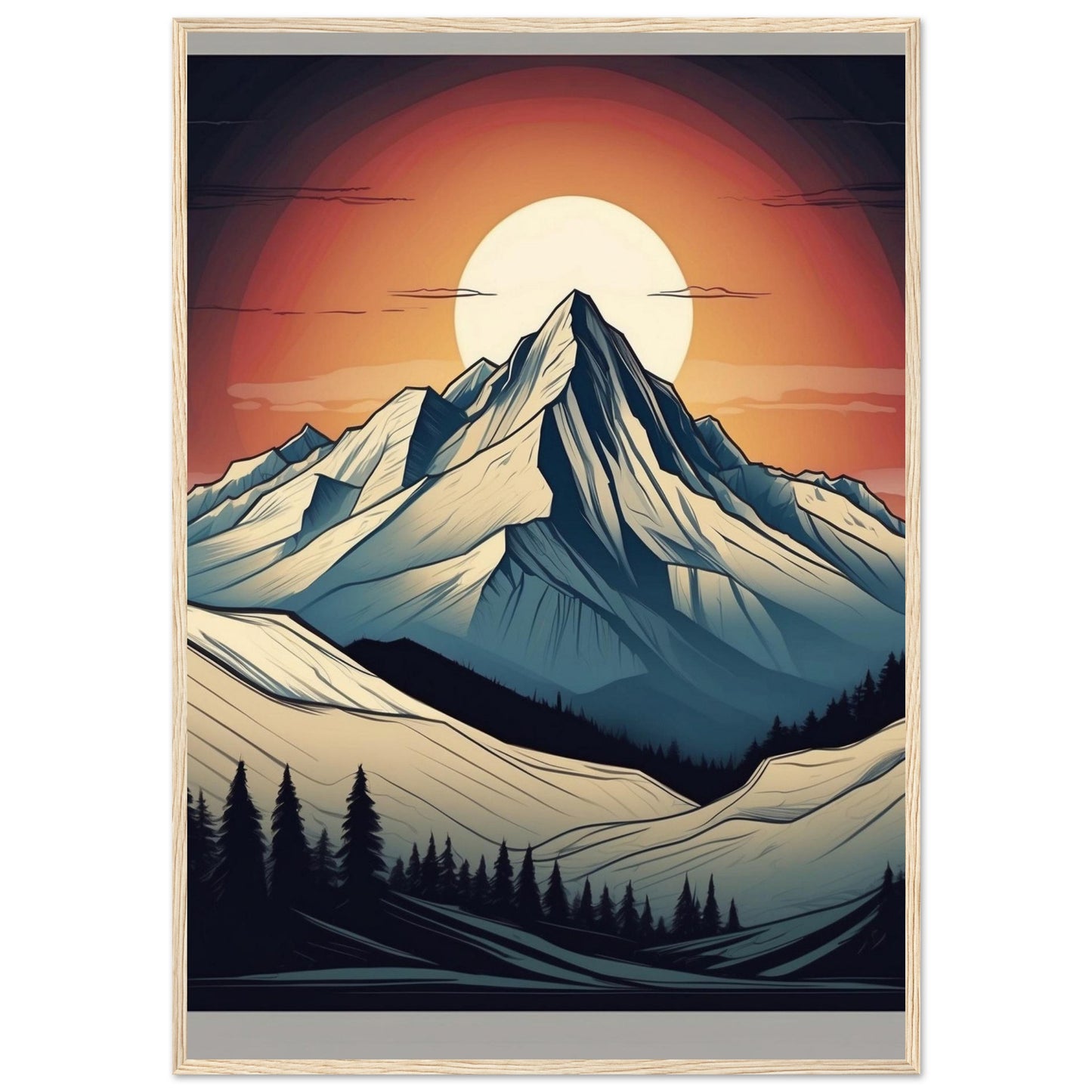 Premium Matte Paper Wooden Framed Poster