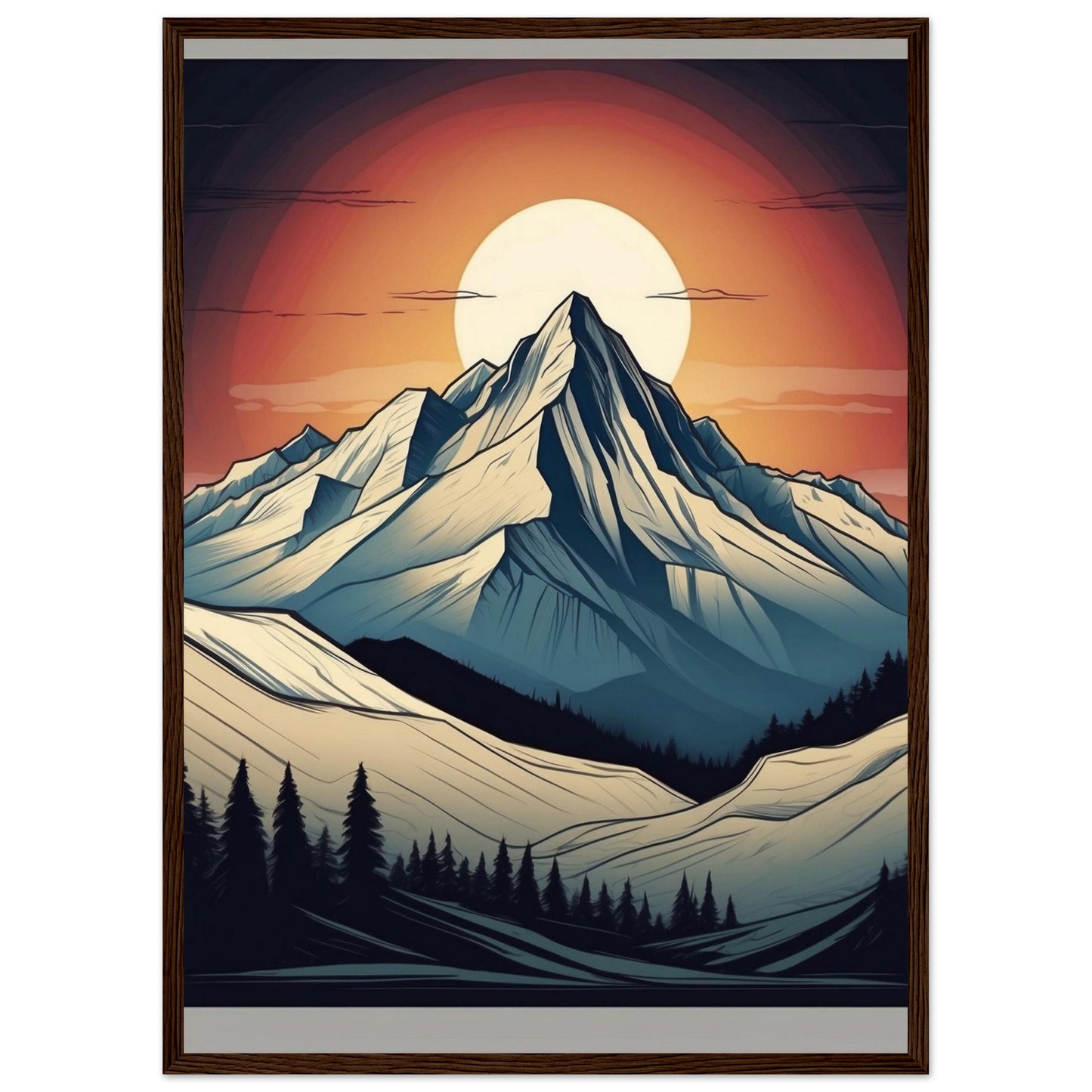 Premium Matte Paper Wooden Framed Poster